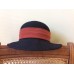 Vintage Laura Ashley Black 100% Wool Felted Russet Cord Derby Bowler Style Hat  eb-92531349
